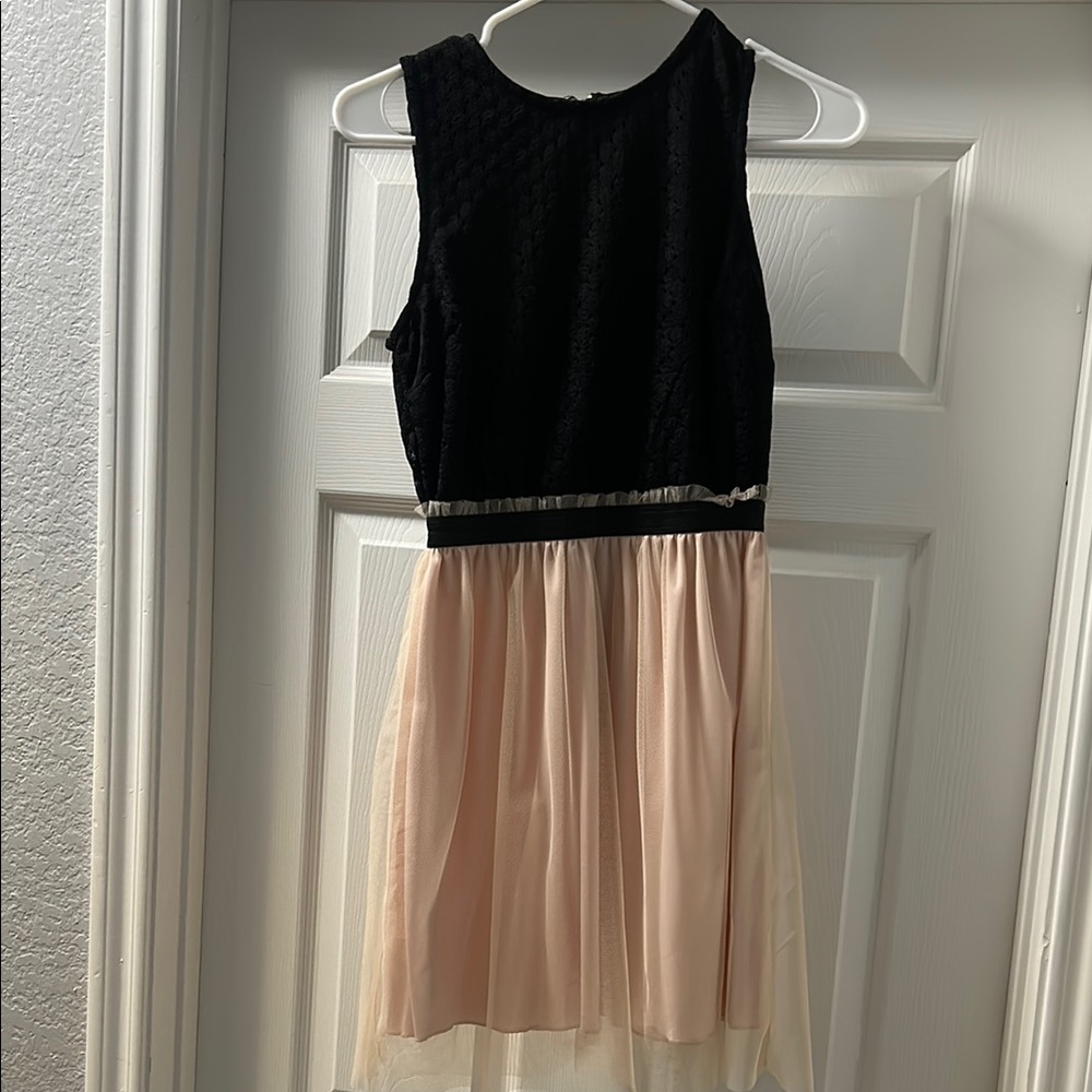 Elegant Black and Cream Junior’s Dress